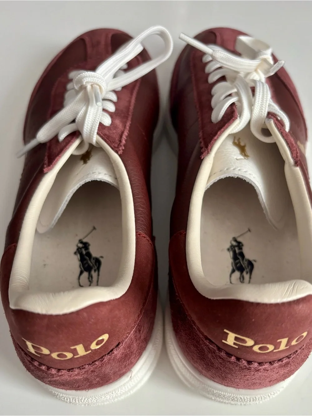 New Men’s Polo Bedford Sneakers in Wine, size 9. No box